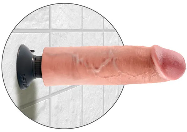 Dildos Pipedream Products King Cock 10 in Vibrating Cock Flesh
