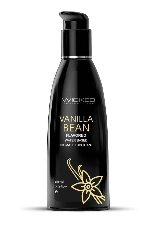 Dildos Wicked Sensual Care Aqua Vanilla Bean Flavored Water Based Intimate Lubricant 2 Fl Oz