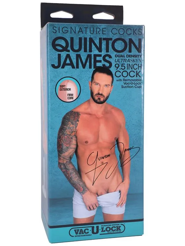 Doc Johnson Signature Cocks Quinton James 95 Inch ULTRASKYN Cock with Removable Vac U Lock Suction Cup Dildos
