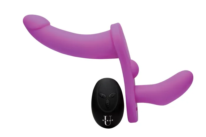 Double Take 10x Vibrating Double Penetration Adjustable Strapon Purple XR Brands Strap U Female Sex Toys Double Take 10x Vibrating Double Penetration Adjustable Strapon Purple XR Brands Strap U Female Sex Toys