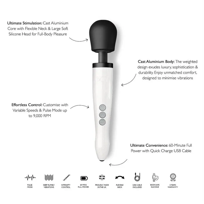Doxy Die Cast Wand Rechargeable Star Dust Doxy Wand Massagers Female Sex Toys