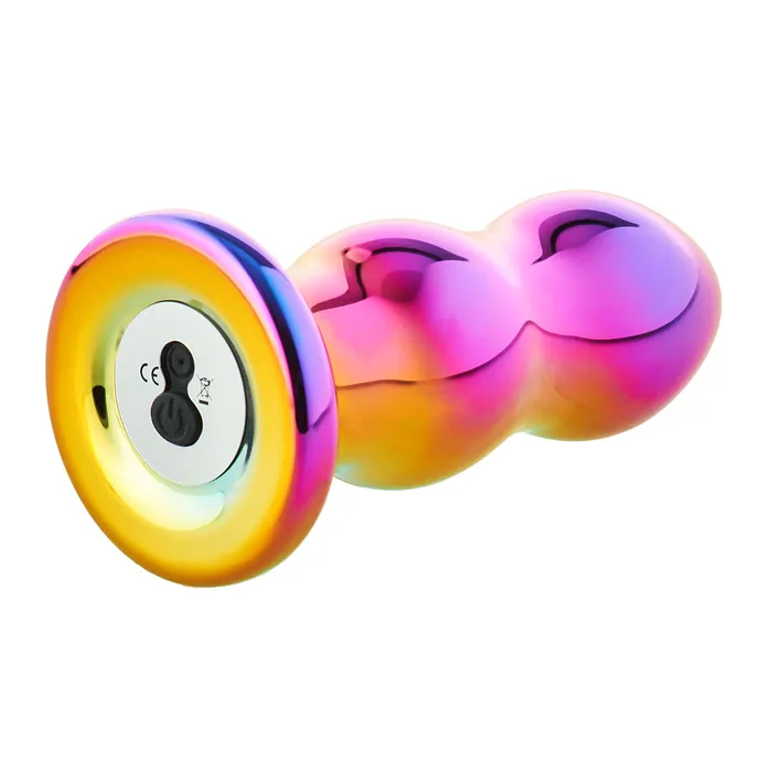 Dream Toys Anal Glamour Glass Remote Control Curved Butt Plug Dream Toys Anal Glamour Glass Remote Control Curved Butt Plug