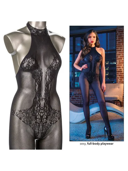 Female Sex Toys CalExotics Scandal Halter Lace Body Suit