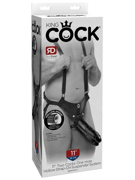 Female Sex Toys Pipedream Products King Cock 11 in Two Cocks One Hole Hollow Strapon Suspender System Black Female Sex Toys Pipedream Products King Cock 11 in Two Cocks One Hole Hollow Strapon Suspender System Black