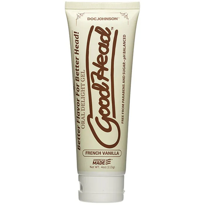 Goodhead Oral Delight Gel 4 Oz Tube French Vanilla Doc Johnson Dildos