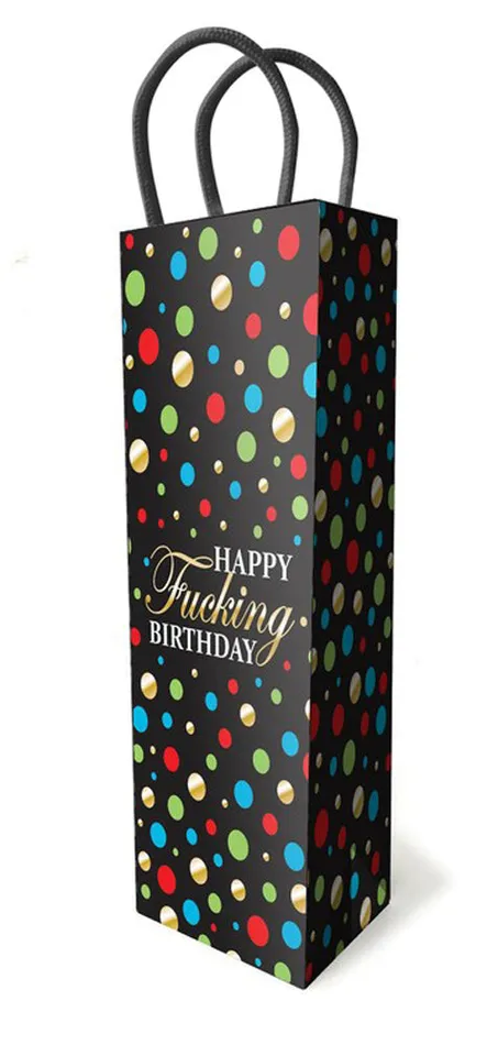 Happy Fucking Birthday Gift Bag Little Genie Vibrators