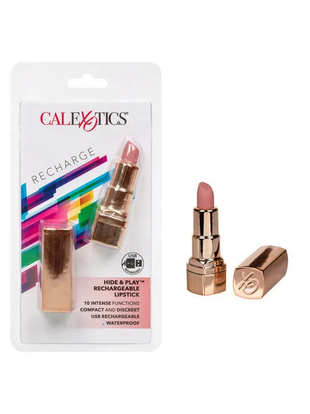 Hide and Play Rechargeable Lipstick Pink CalExotics Vibrators