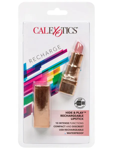 Hide and Play Rechargeable Lipstick Pink CalExotics Vibrators
