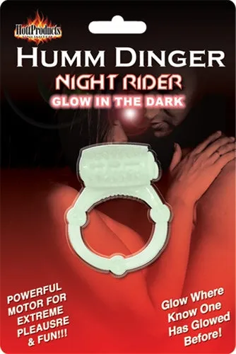 Humm Dinger Night Rider GlowintheDark Vibrating Penis Ring Each Hott Products Male Sex Toys Humm Dinger Night Rider GlowintheDark Vibrating Penis Ring Each Hott Products Male Sex Toys