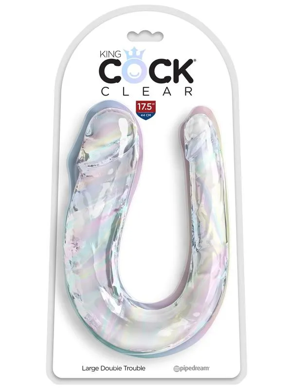 King Cock Clear Large Double Trouble Pipedream Products Dildos King Cock Clear Large Double Trouble Pipedream Products Dildos