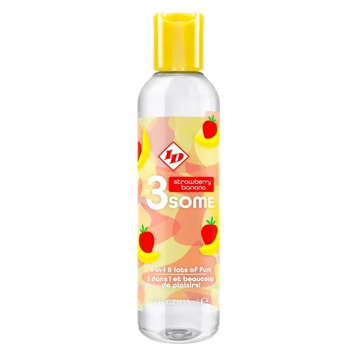 Lubricants ID Lube ID 3some Strawberry Banana 3 In 1 Lubricant 118ml