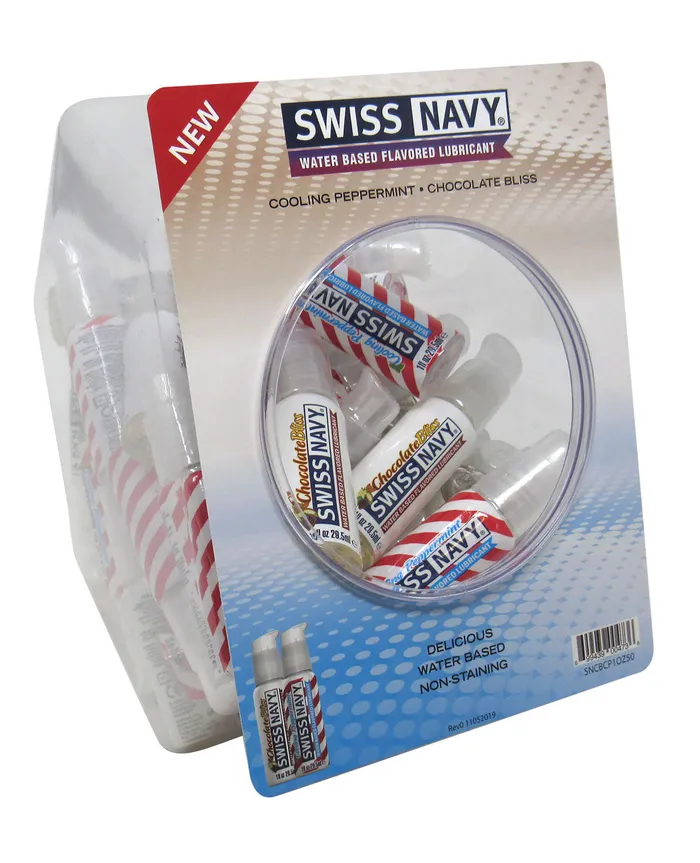 MD Science Lab Vibrators Swiss Navy Chocolate and Pepermint 1oz 50pc Fishbowl