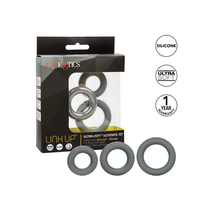 Male Sex Toys Link Up Ultra Soft Ultimate Cock Ring Set California Exotic