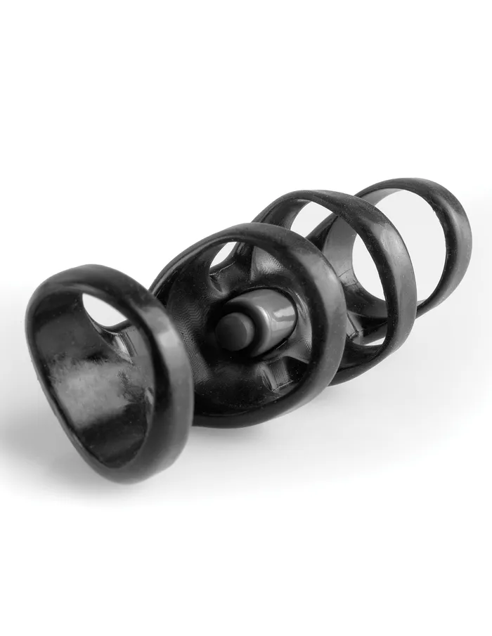 Male Sex Toys Pipedream Fantasy XTensions Vibrating Power Cage Black