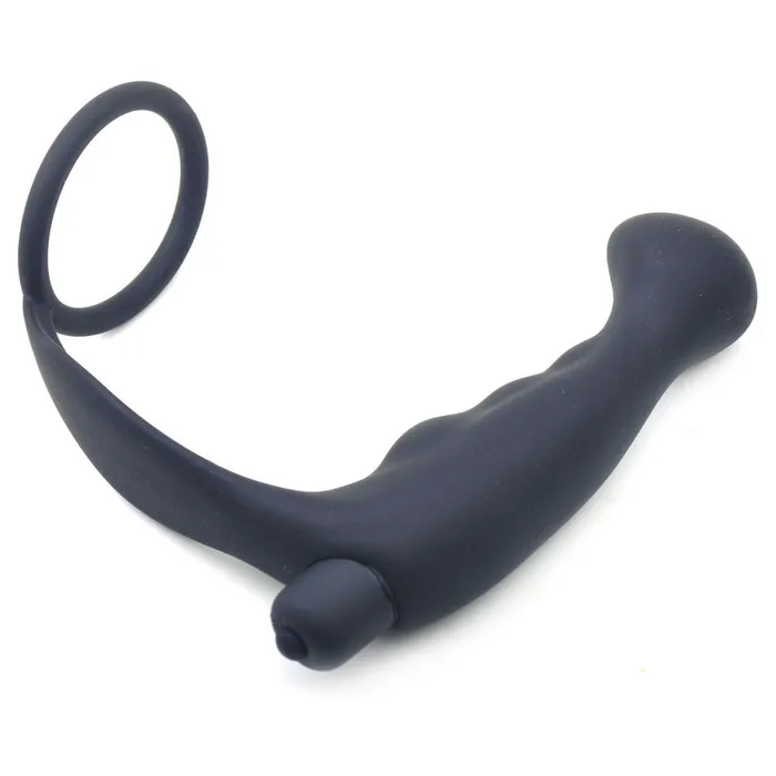 Male Sex Toys Various Toy Brands Black Silicone Anal Plug Vibrator with Cock Ring Male Sex Toys Various Toy Brands Black Silicone Anal Plug Vibrator with Cock Ring