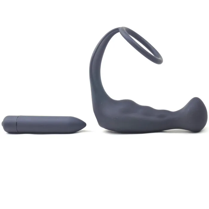 Male Sex Toys Various Toy Brands Black Silicone Anal Plug Vibrator with Cock Ring Male Sex Toys Various Toy Brands Black Silicone Anal Plug Vibrator with Cock Ring