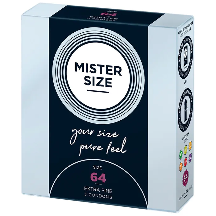 Mister Size Male Sex Toys Mister Size 64mm Your Size Pure Feel Condoms 3 Pack Mister Size Male Sex Toys Mister Size 64mm Your Size Pure Feel Condoms 3 Pack