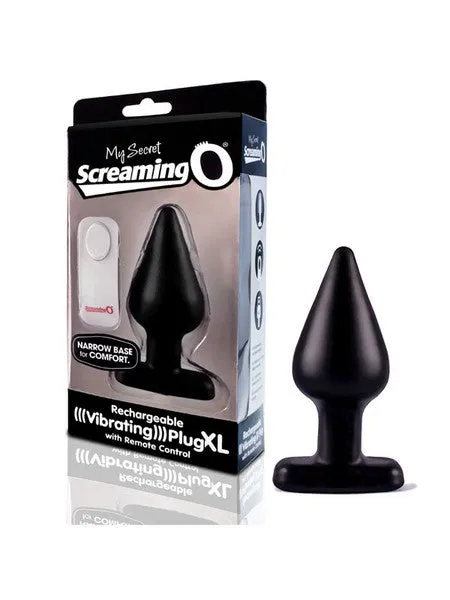 My Secret Remote Vibrating XL Plug Black Single Screaming O Anal