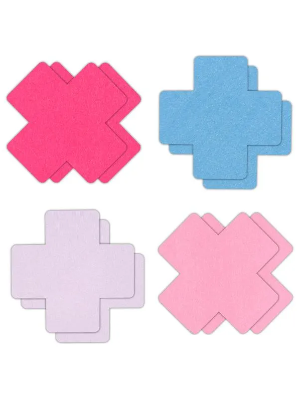 NS Novelties Vibrators Pretty Pasties Cross II Assorted 4 Pair