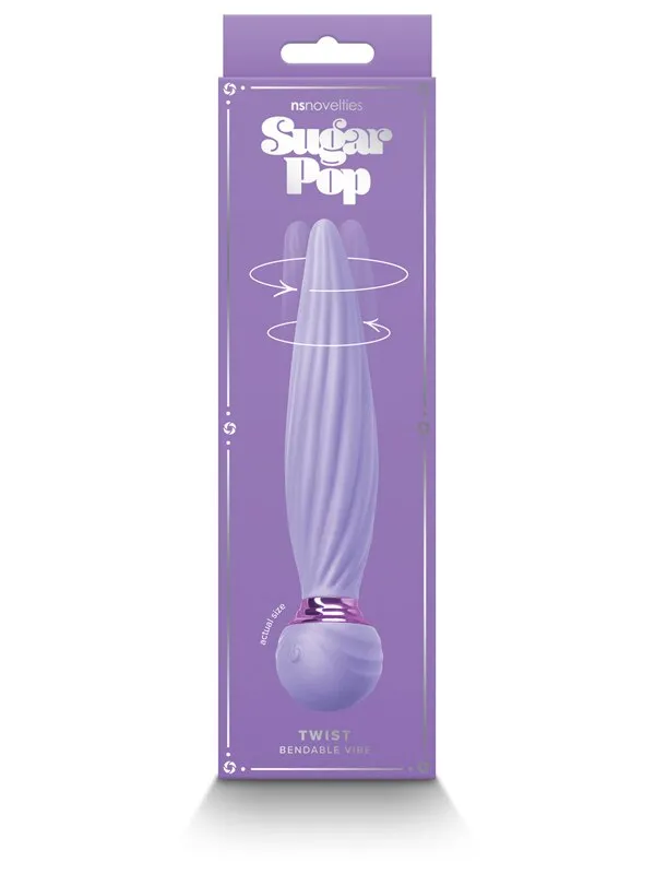NS Novelties Vibrators Sugar Pop Twist Purple NS Novelties Vibrators Sugar Pop Twist Purple
