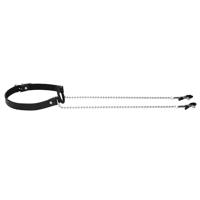Ouch O Ring Gag With Nipple Clamps Shots Toys Couples Ouch O Ring Gag With Nipple Clamps Shots Toys Couples