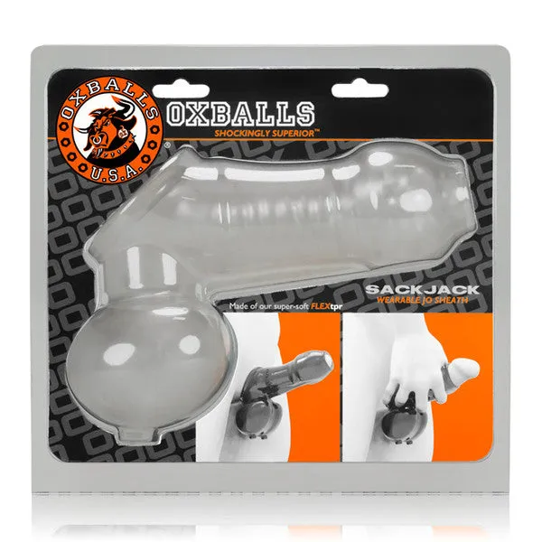 Oxballs SACKJACK wearable jackoff sheath clear frost Anal Oxballs SACKJACK wearable jackoff sheath clear frost Anal