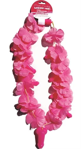 Pink Pecker LightUp Flower Necklace Hott Products Vibrators
