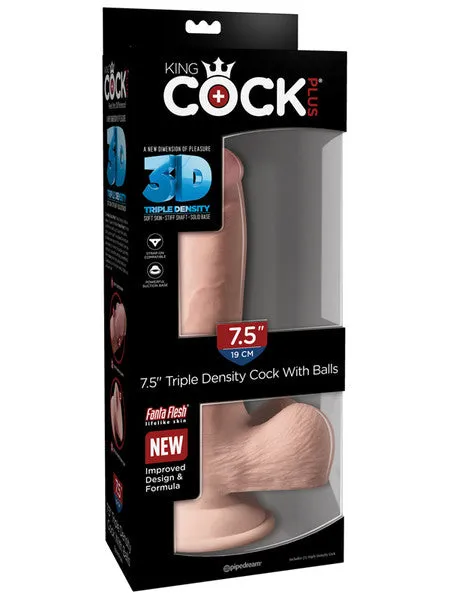 Pipedream Products Dildos King Cock Plus 75 inTriple Density Cock with Balls