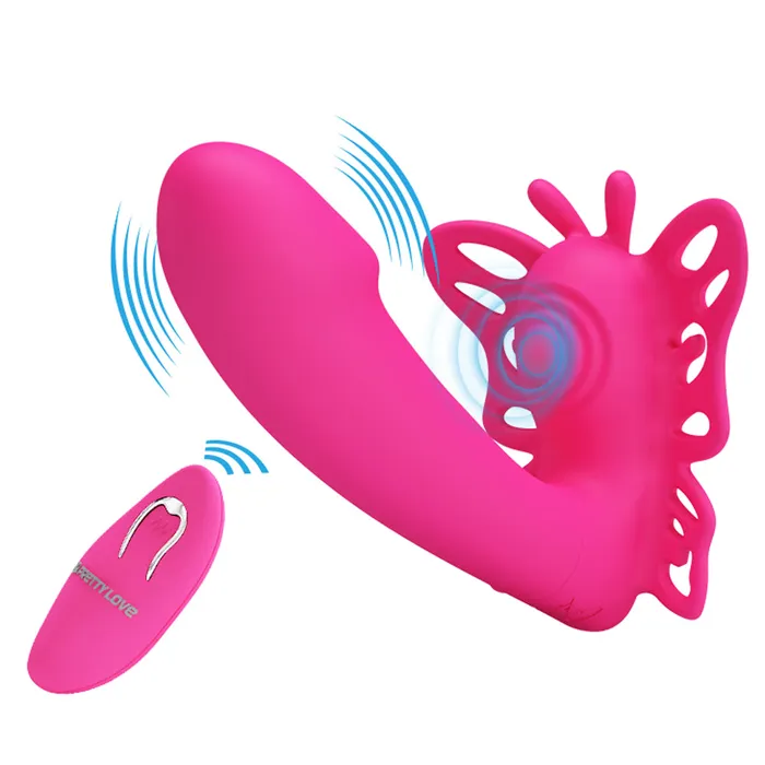 Pretty Love Vibrators Pretty Love Katherine Wearable Butterfly Vibrator Fuchsia Pretty Love Vibrators Pretty Love Katherine Wearable Butterfly Vibrator Fuchsia