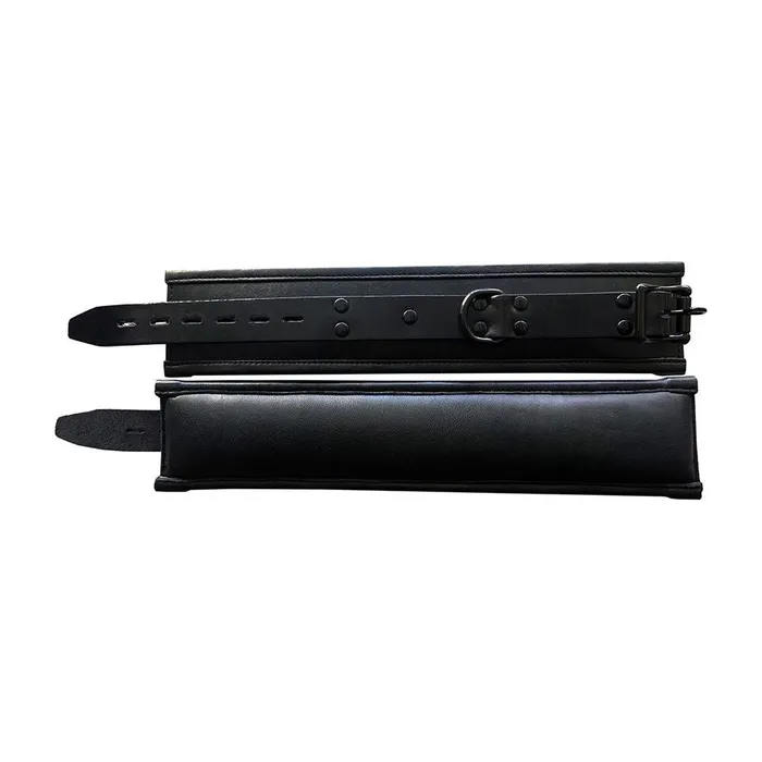 Restraints Rouge Padded Leather Ankle Cuffs Black Rouge Garments Restraints Rouge Padded Leather Ankle Cuffs Black Rouge Garments