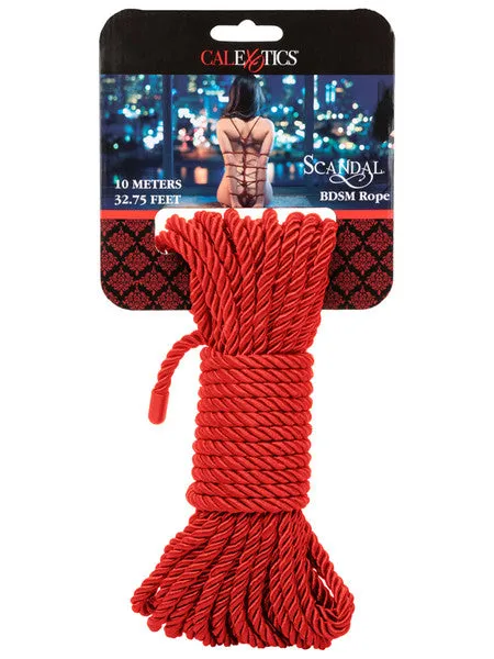 Scandal BDSM Rope 10m Red CalExotics Vibrators