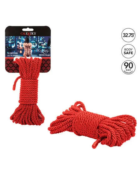 Scandal BDSM Rope 10m Red CalExotics Vibrators