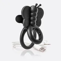 Screaming O Vibrators Charged Monarch Wearable Butterfly Vibe Black