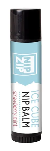 Sensuva Nip Zip Ice Cube Nip Balm Strawberry Mint Tube Carded Vibrators