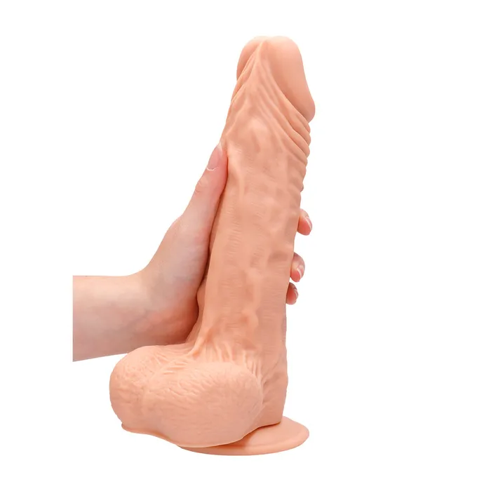 Shots Toys RealRock 10 Inch Dong With Testicles Flesh Dildos