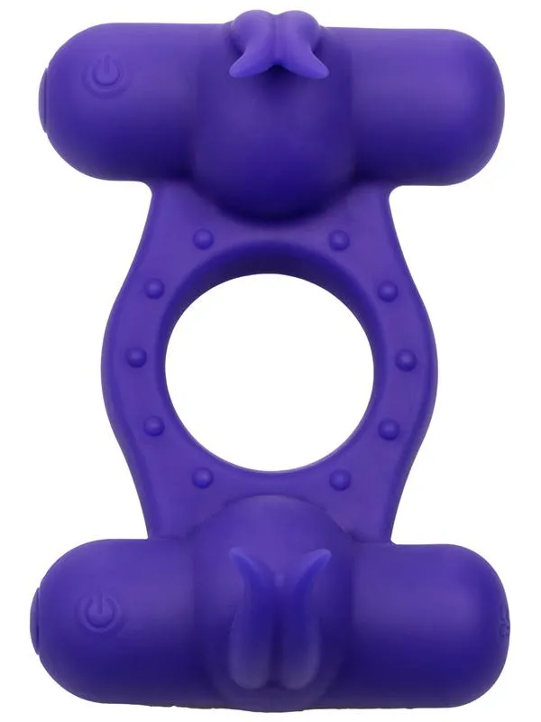 Silicone Rechargeable Triple Orgasm Enhancer CalExotics Female Sex Toys Silicone Rechargeable Triple Orgasm Enhancer CalExotics Female Sex Toys