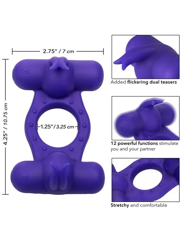Silicone Rechargeable Triple Orgasm Enhancer CalExotics Female Sex Toys Silicone Rechargeable Triple Orgasm Enhancer CalExotics Female Sex Toys