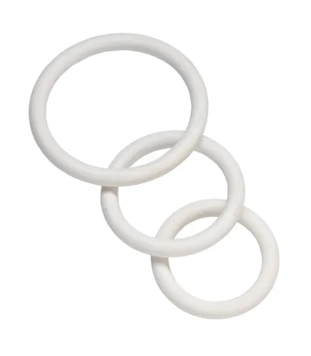 Spartacus Nitrile Cock Ring Set White Male Sex Toys