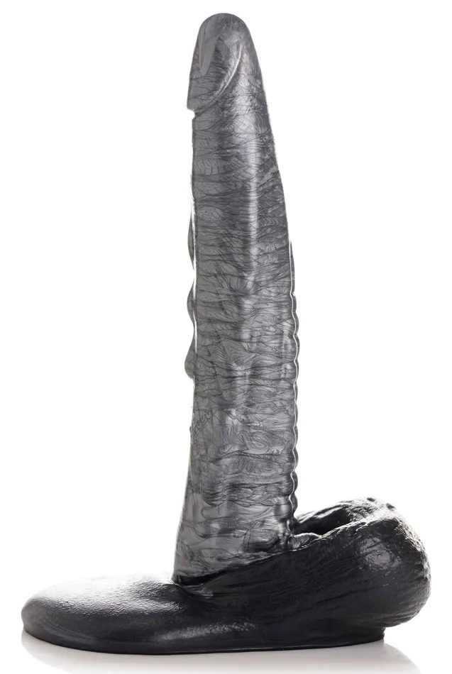 The Gargoyle Rock Hard Silicone Dildo Silver XR Brands Creature Cocks Dildos