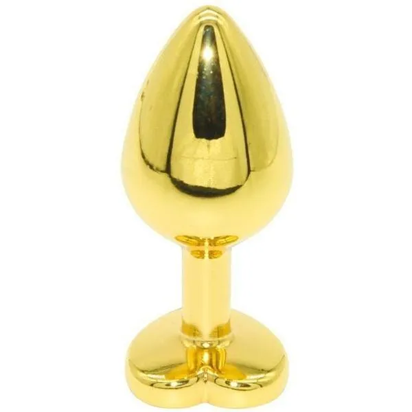 Toy With Me Gold Heart Jewel Metal Anal Plug Large ToyWithMe Male Sex Toys
