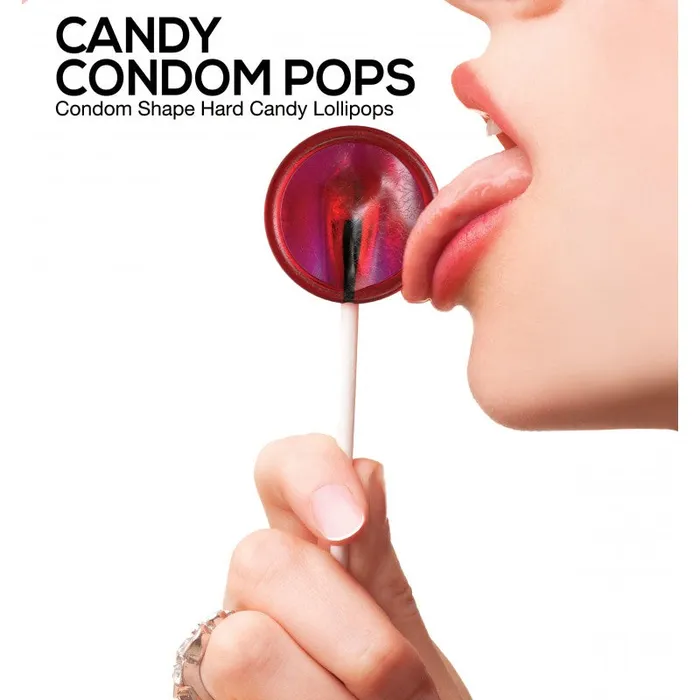 Vibrators Hott Products Candy Condom Pop Strawberry