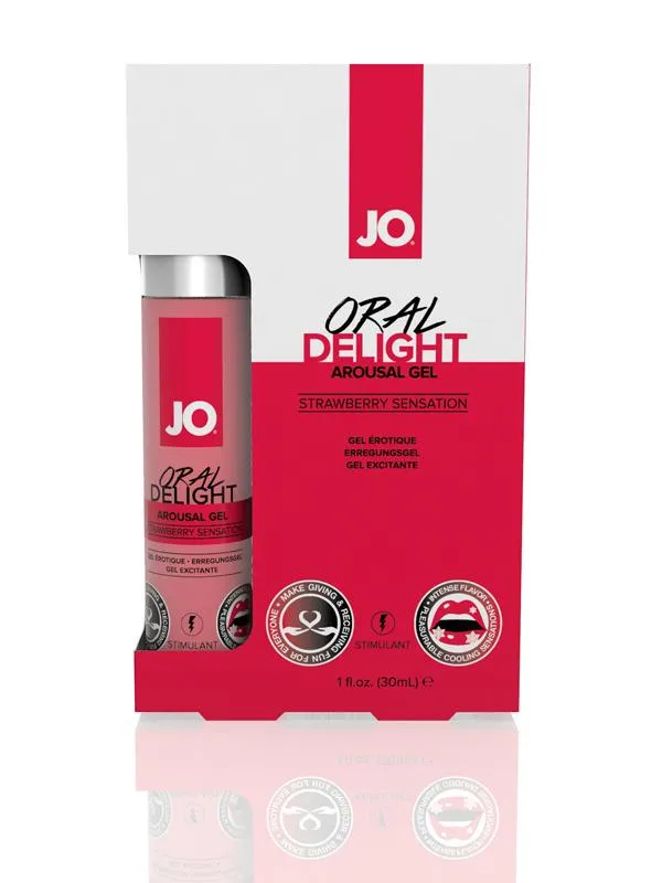 Vibrators JO JO Oral Delight Strawberry Sensation 1oz30ml Vibrators JO JO Oral Delight Strawberry Sensation 1oz30ml