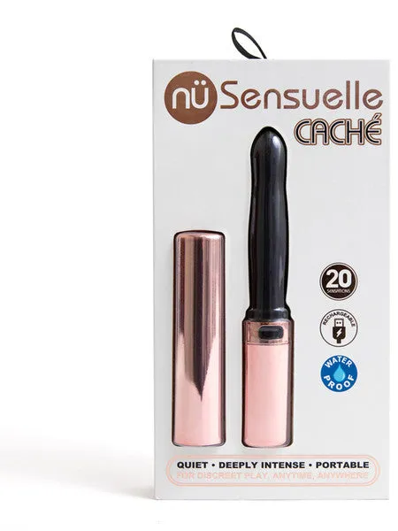 Vibrators Novel Creations Sensuelle Cache 20 Func Rechargeable Covered Vibe Rose Gold