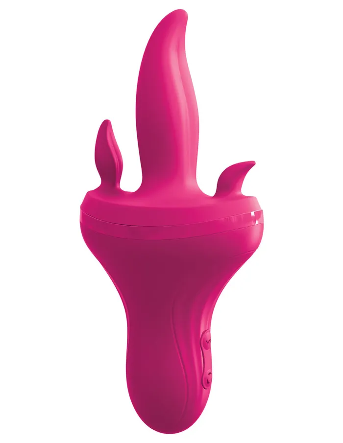 Vibrators Pipedream Threesome Holey Trinity Triple Tongue Vibrator Pink