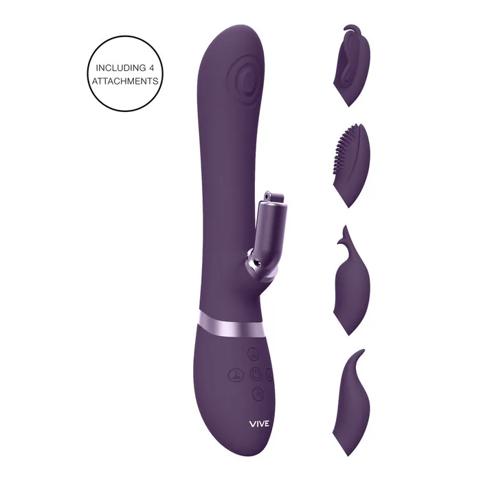 Vibrators Vive Etsu Interchangeable Rabbit Vibrator Purple Shots Toys