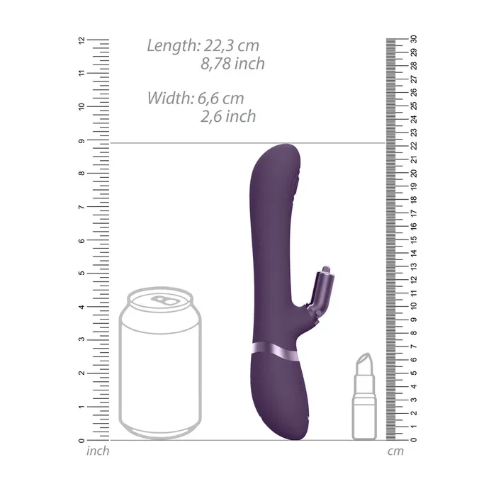 Vibrators Vive Etsu Interchangeable Rabbit Vibrator Purple Shots Toys
