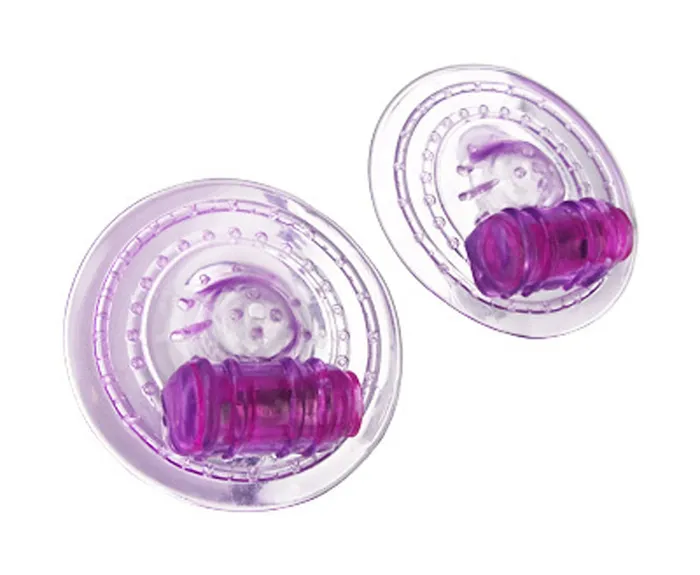 Vibrators XR Brands Trinity Vibes Razzles Vibrating Nipple Pads Purple