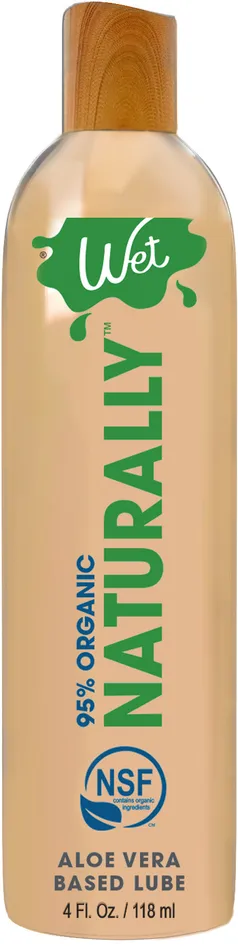 Wet Lubricants Wet 95 Organic Naturally Aloe Based Lubricant 4 Oz