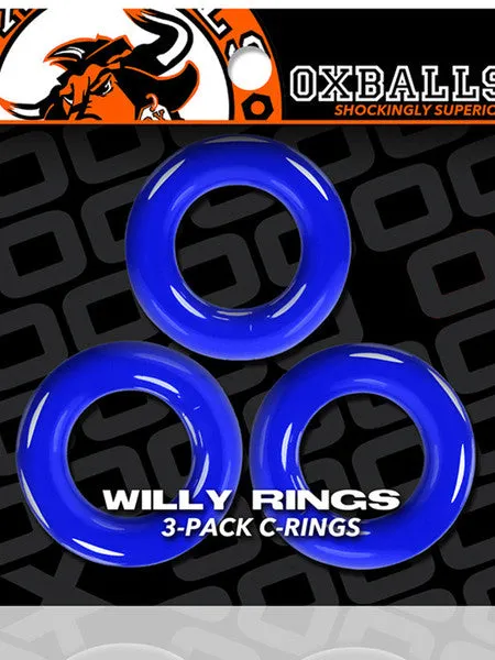 WILLY RINGS 3pack cockrings police blue Oxballs Vibrators