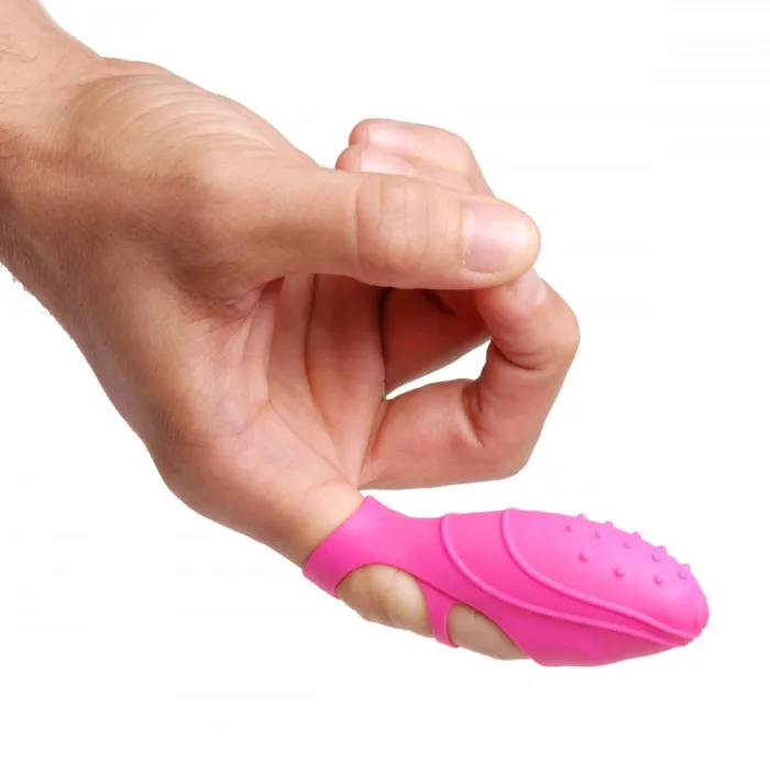 XR Brands Frisky Bang Her Silicone GSpot Finger Vibe Pink Vibrators